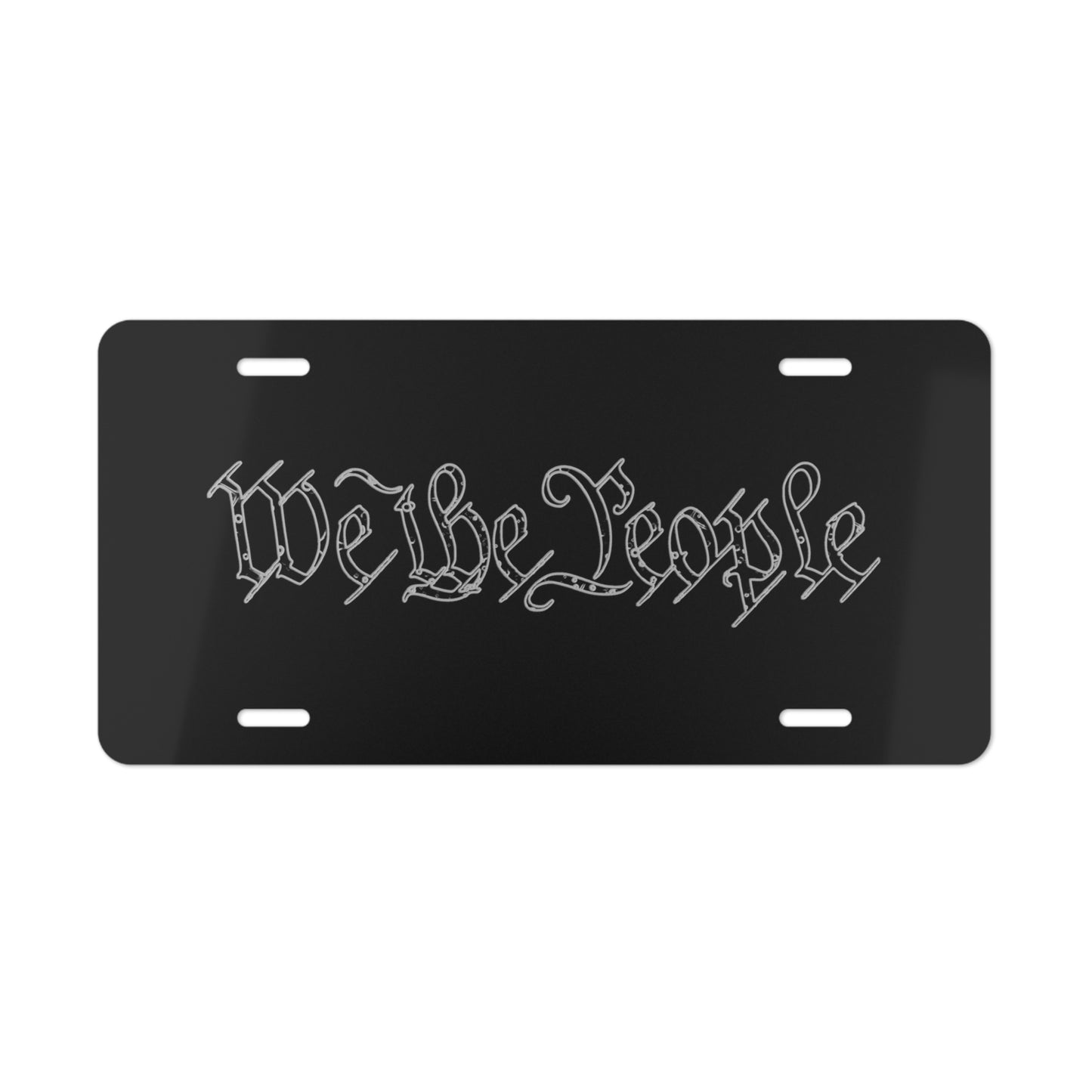 We the People Tattered by Revival Aluminum Vanity Plate