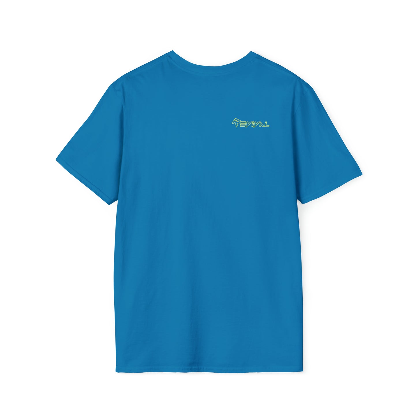 Calvary Intersection Neon Camo Green by Revival Softstyle T-Shirt, Short Sleeved Tee for Men and Women, Gift for Men, Gift for Women