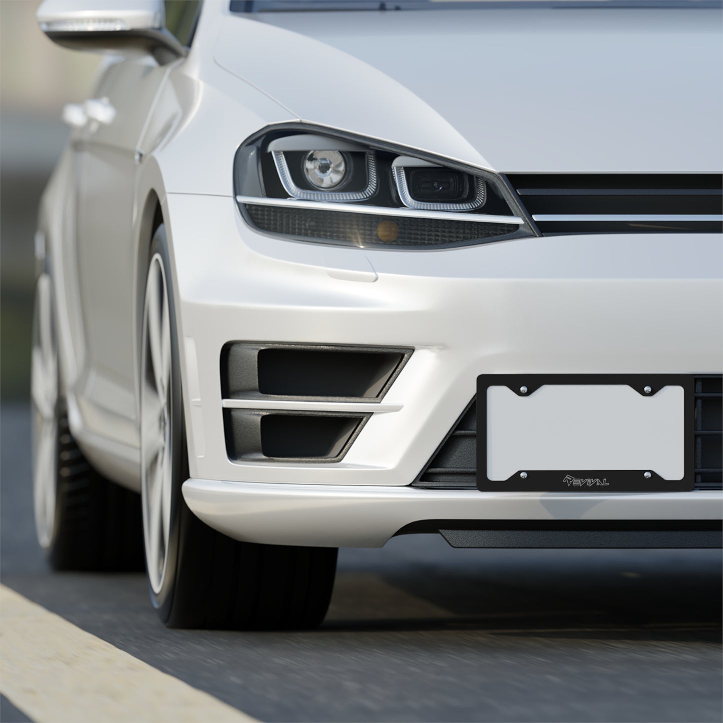 Tattered Outline by Revival Metal License Plate Frame