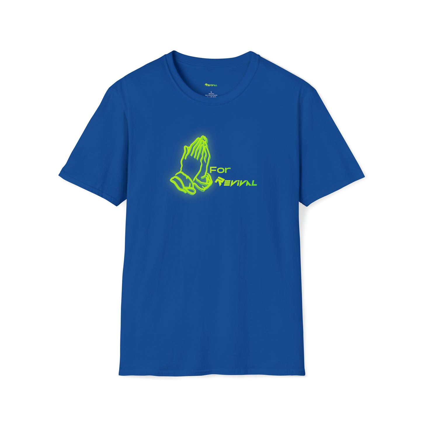 Pray for Revival Neon Green by Revival Softstyle T-Shirt, Short Sleeved Tee for Men and Women, Gift for Men, Gift for Women