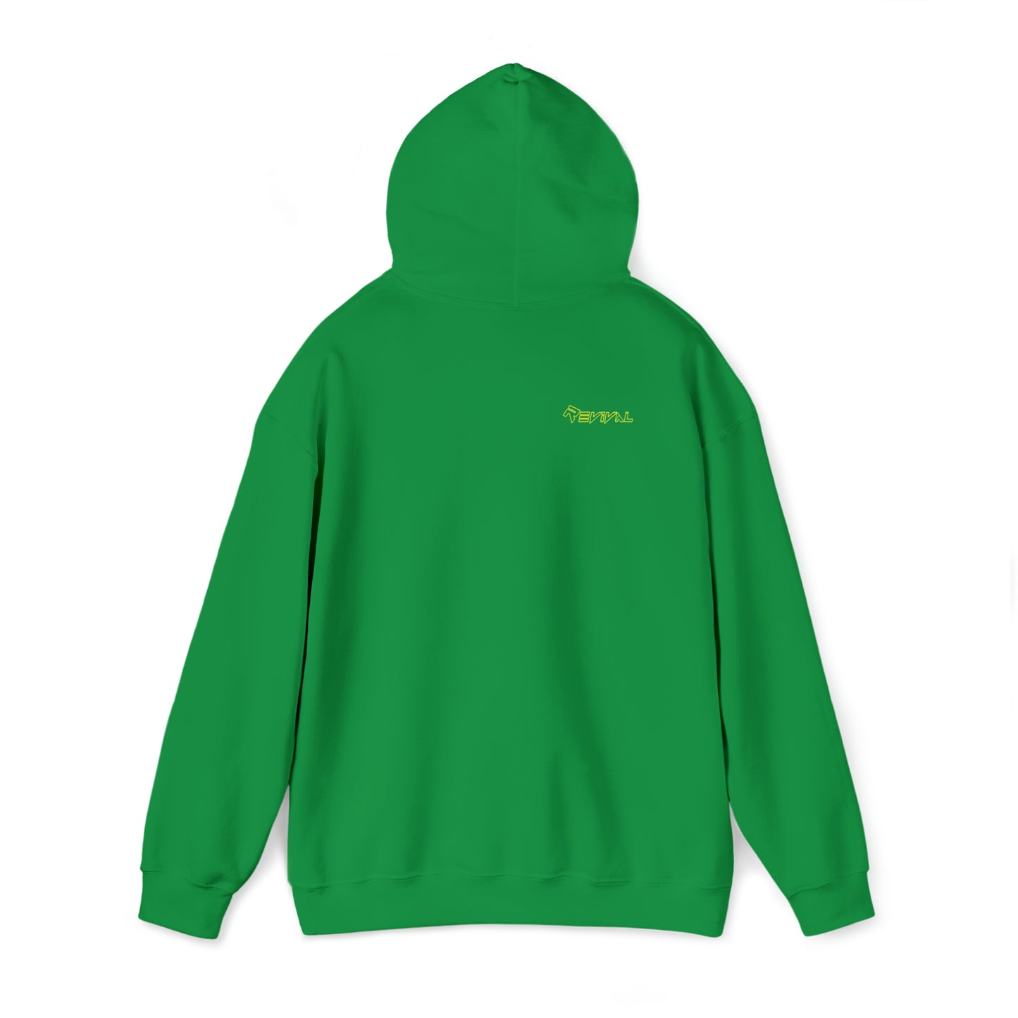 Calvary Intersection Neon Green Camo by Revival Unisex Heavy Hooded Sweatshirt, Hoodie for Men and Women, Gift for Men, Gift for Women
