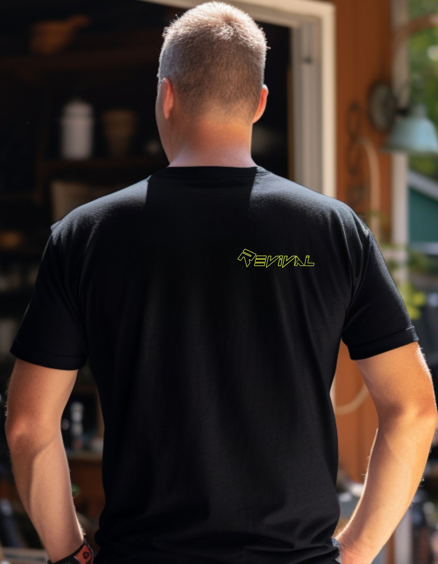 Calvary Intersection Neon Camo Green by Revival Softstyle T-Shirt, Short Sleeved Tee for Men and Women, Gift for Men, Gift for Women