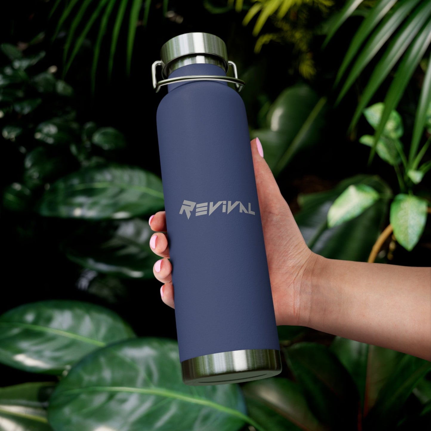 Revival Logo Copper Vacuum Insulated Bottle, 22oz, Flask, Thermos, Container, Insulated cup, Hot or Cold liquid Drinkware