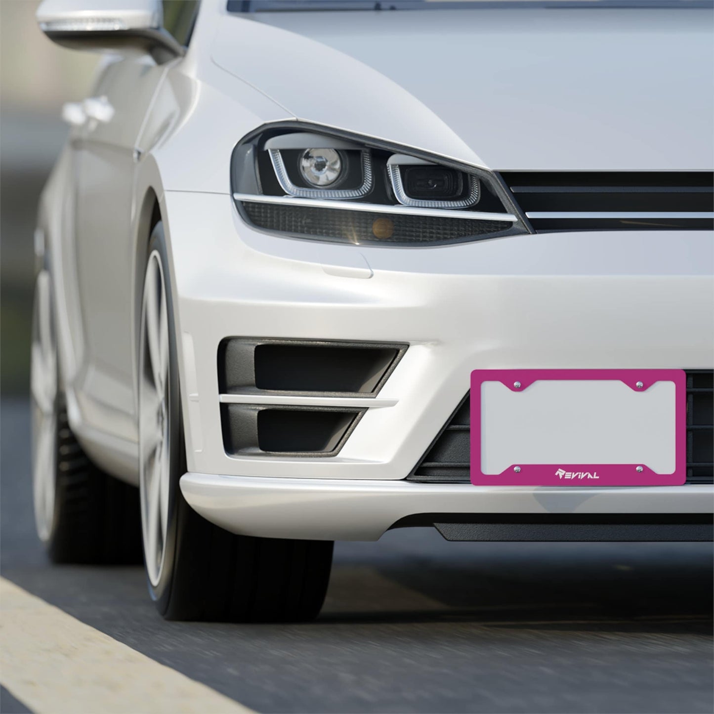 The Plate by Revival Pink Metal License Plate Frame, Automotive Accessories, New Car and Truck Accessories