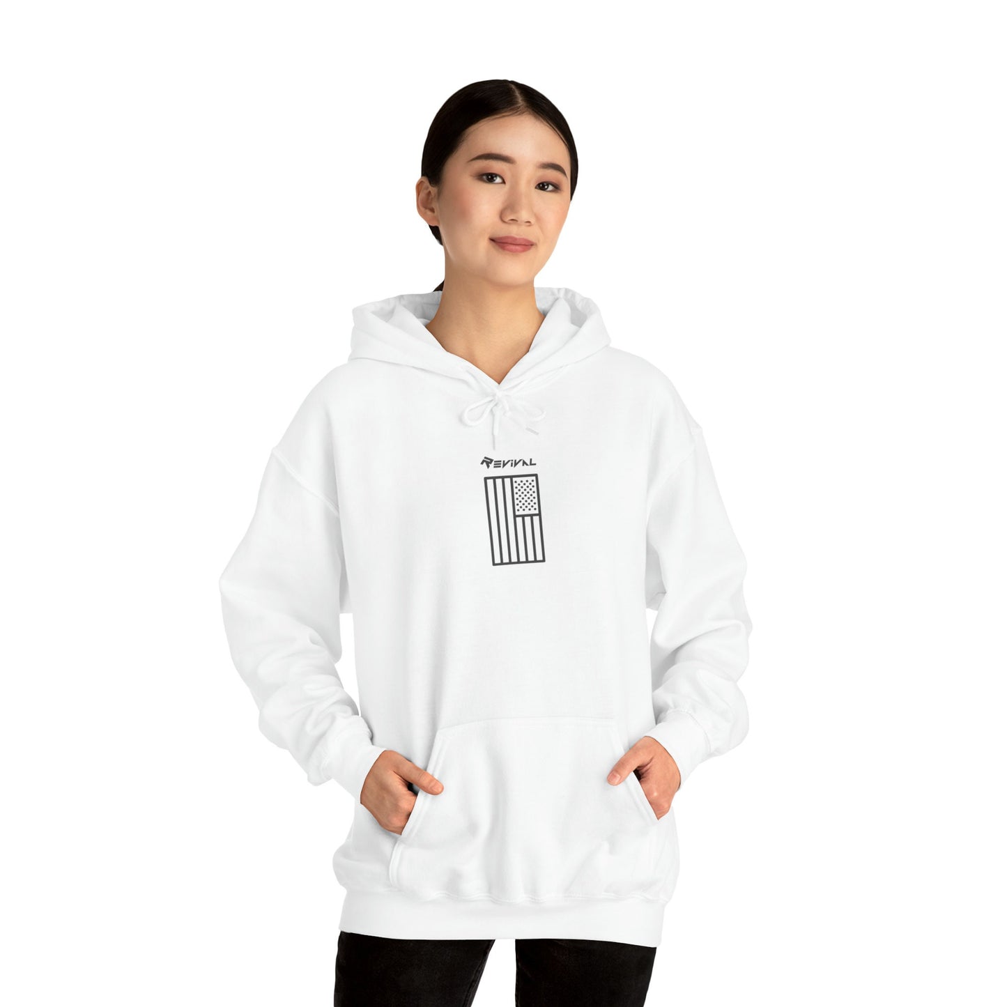 Vertical Integration by Revival Hooded Sweatshirt, Fall Hoodie, Warm Hoodie, Pullover, Gifts for men, Gifts for Women, USA Sweatshirt, Flag