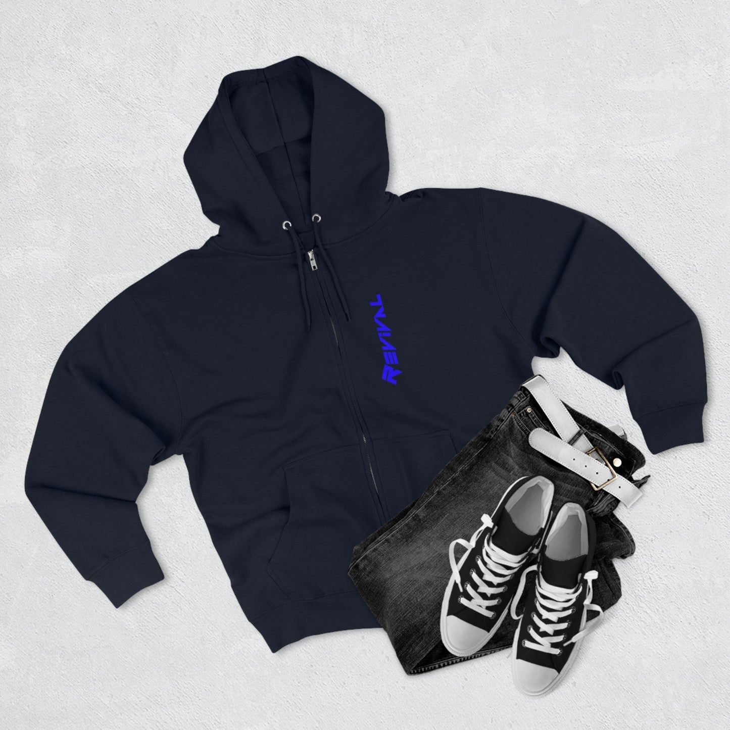 The Blues by Revival Premium Full Zip Hoodie, Warm Hoodie, Gift for men, Gift for women