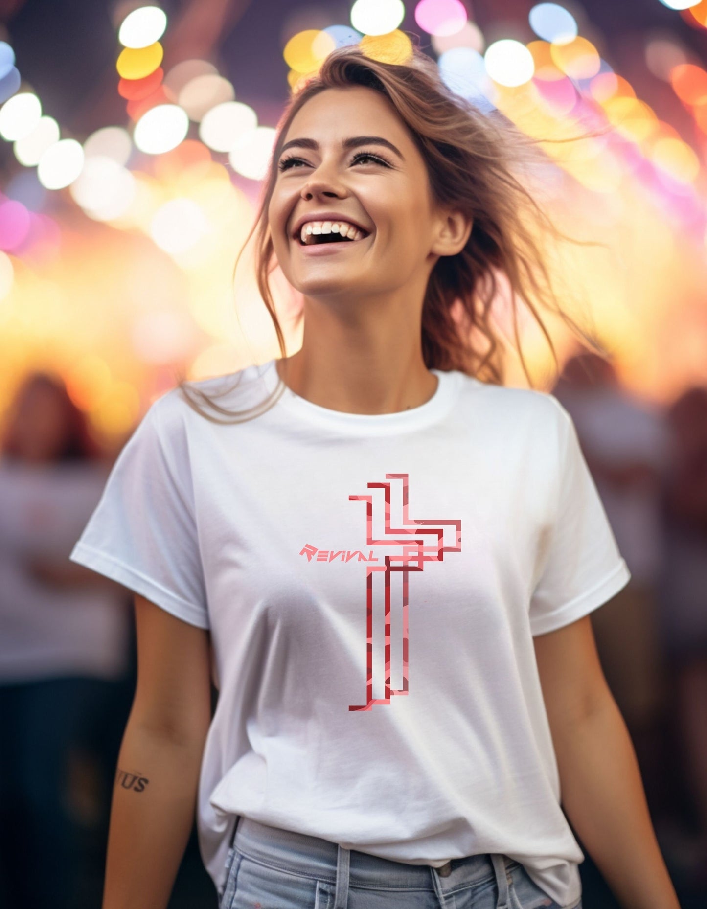Pink Calvary Camo by Revival Ladies Cotton T-Shirt, Women's Short Sleeve Tee, Soft Shirt, Gift for Women