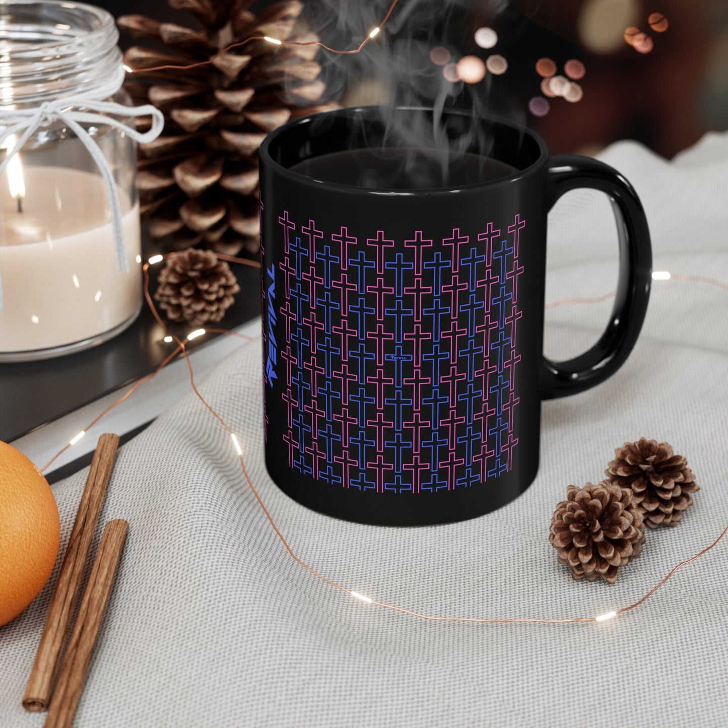 Fashionista Barista Coffee Mug by Revival 11oz Black Mug, Drinkware, Cup, Gift for Women