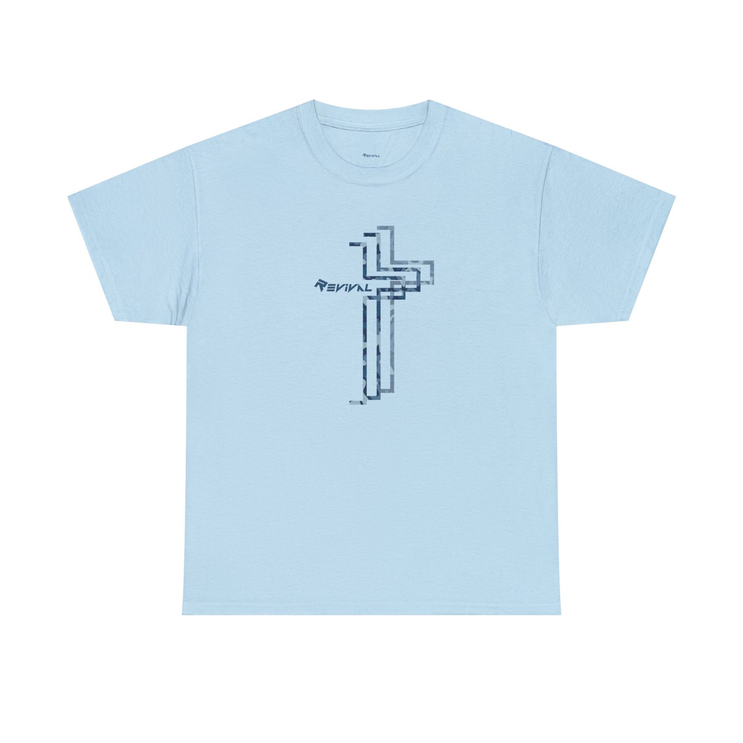 Carbon Camo Calvary Intersection by Revival Cotton T-Shirt, Women's and Men's Tee, Camouflage T-Shirt