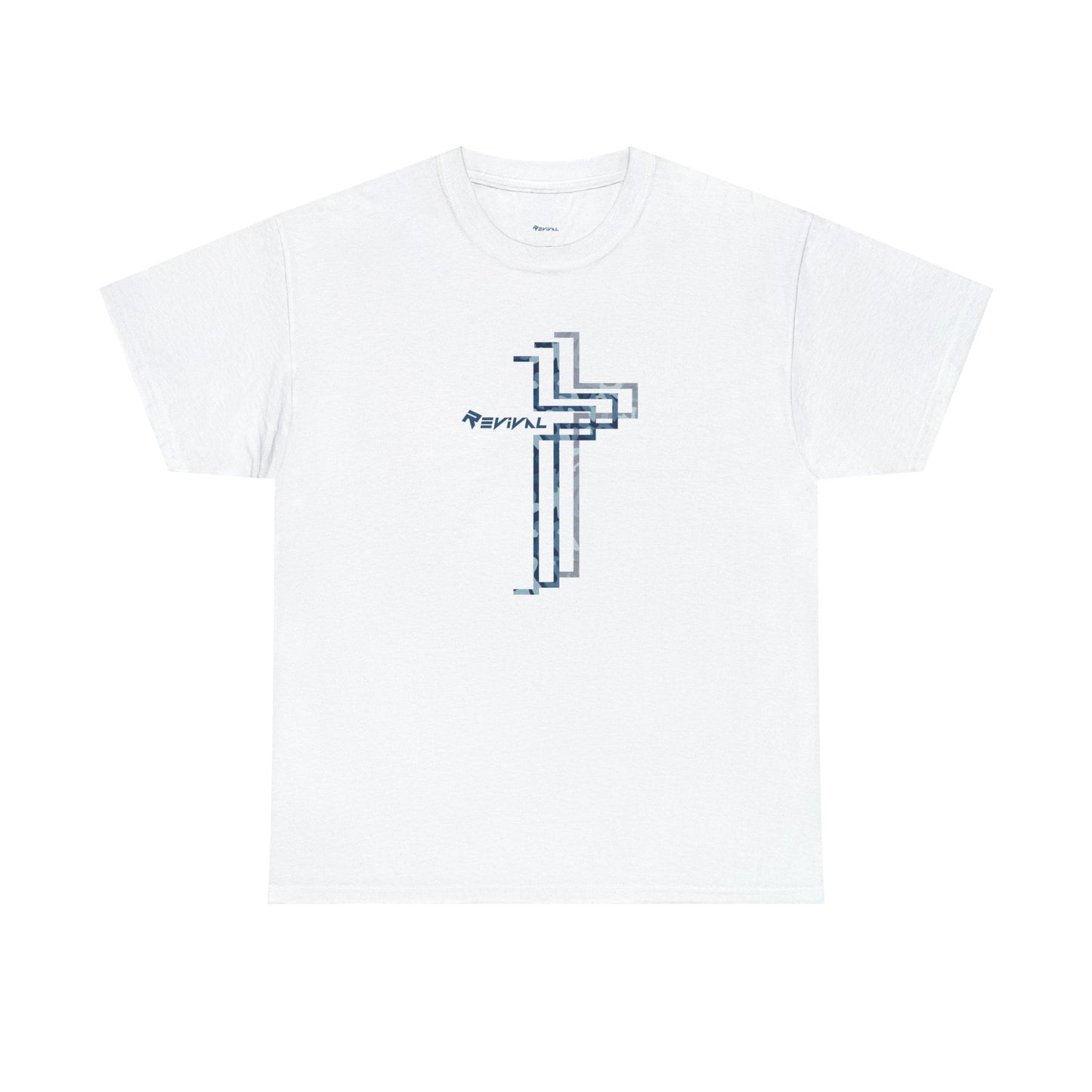 Carbon Camo Calvary Intersection by Revival Cotton T-Shirt, Women's and Men's Tee, Camouflage T-Shirt