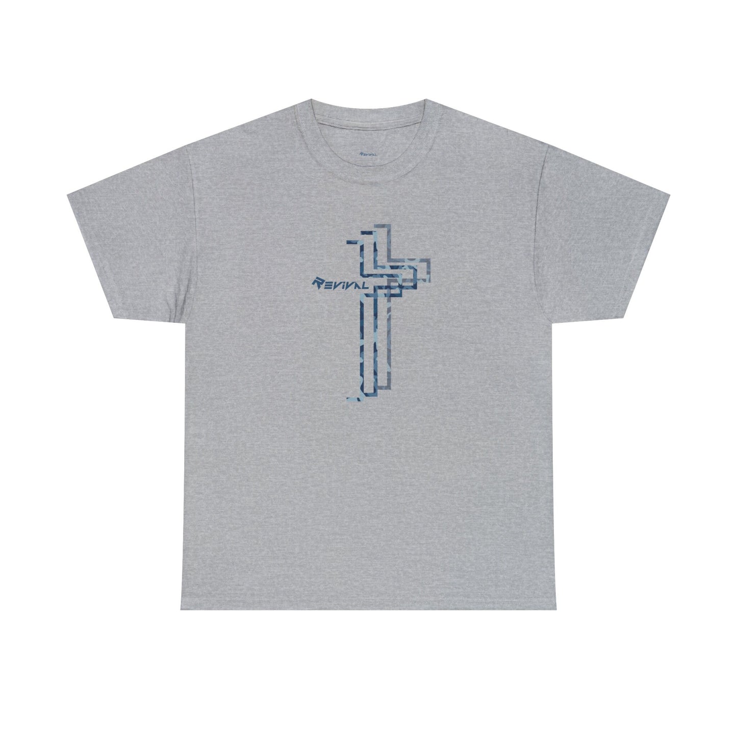 Carbon Camo Calvary Intersection by Revival Cotton T-Shirt, Women's and Men's Tee, Camouflage T-Shirt
