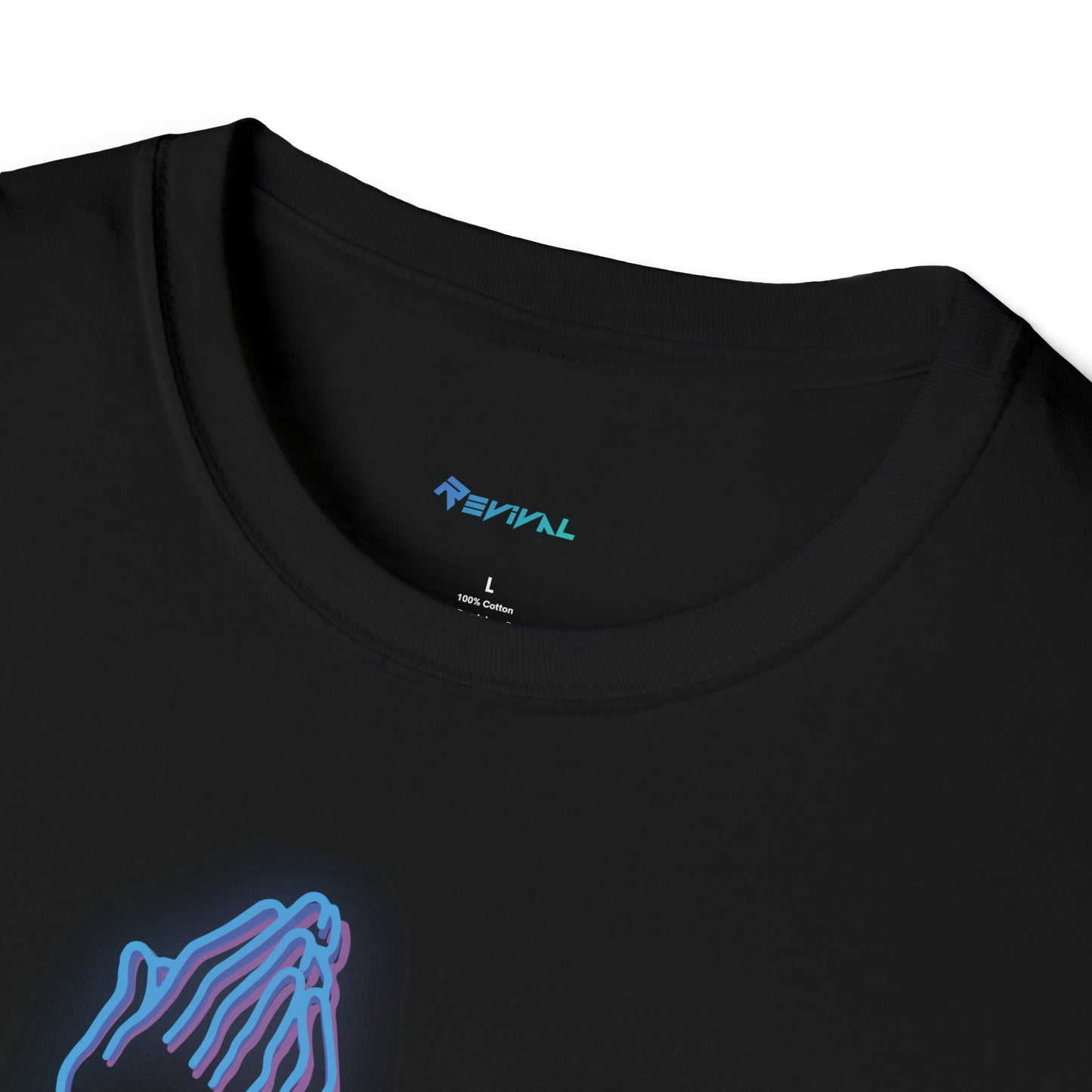 Pray for Revival NEON Blue by Revival Softstyle T-Shirt, Short Sleeved Tee for Men and Women, Gift for Men, Gift for Women