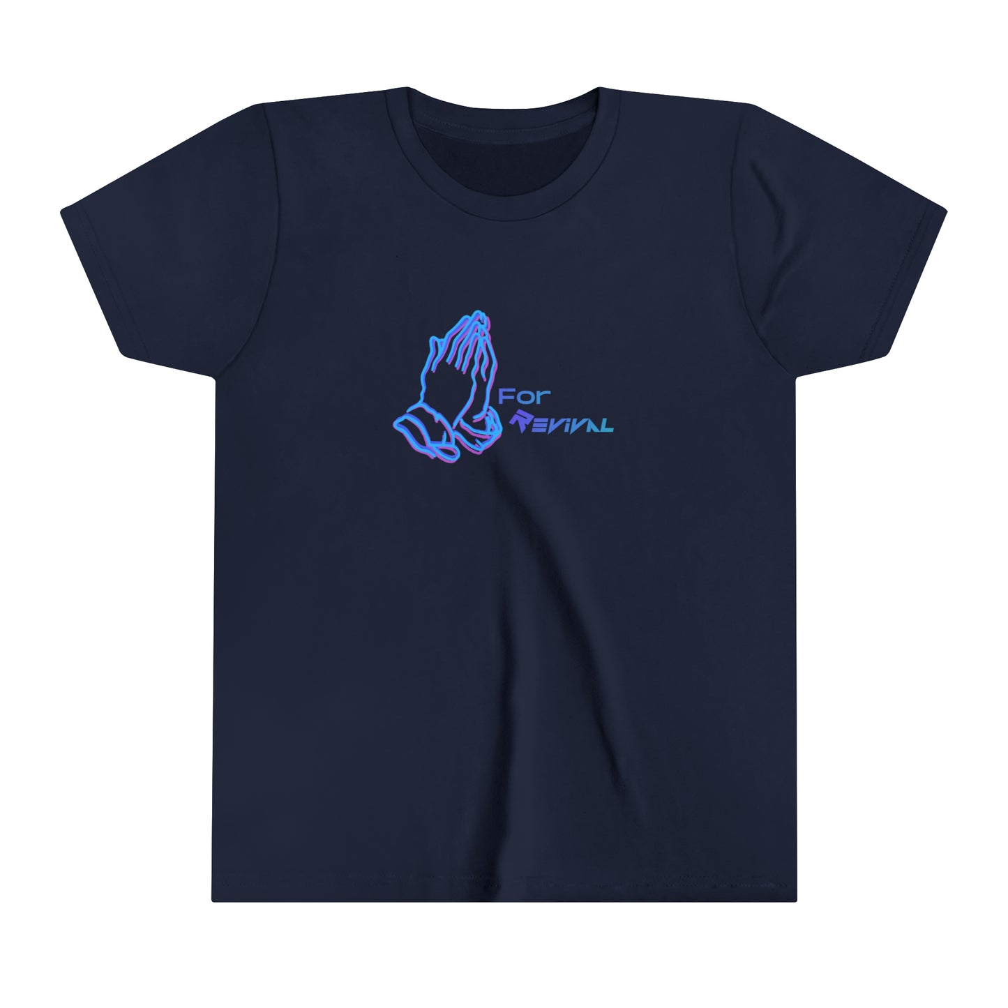 Pray for Revival Neon Blue by Revival Youth Short Sleeve Tee