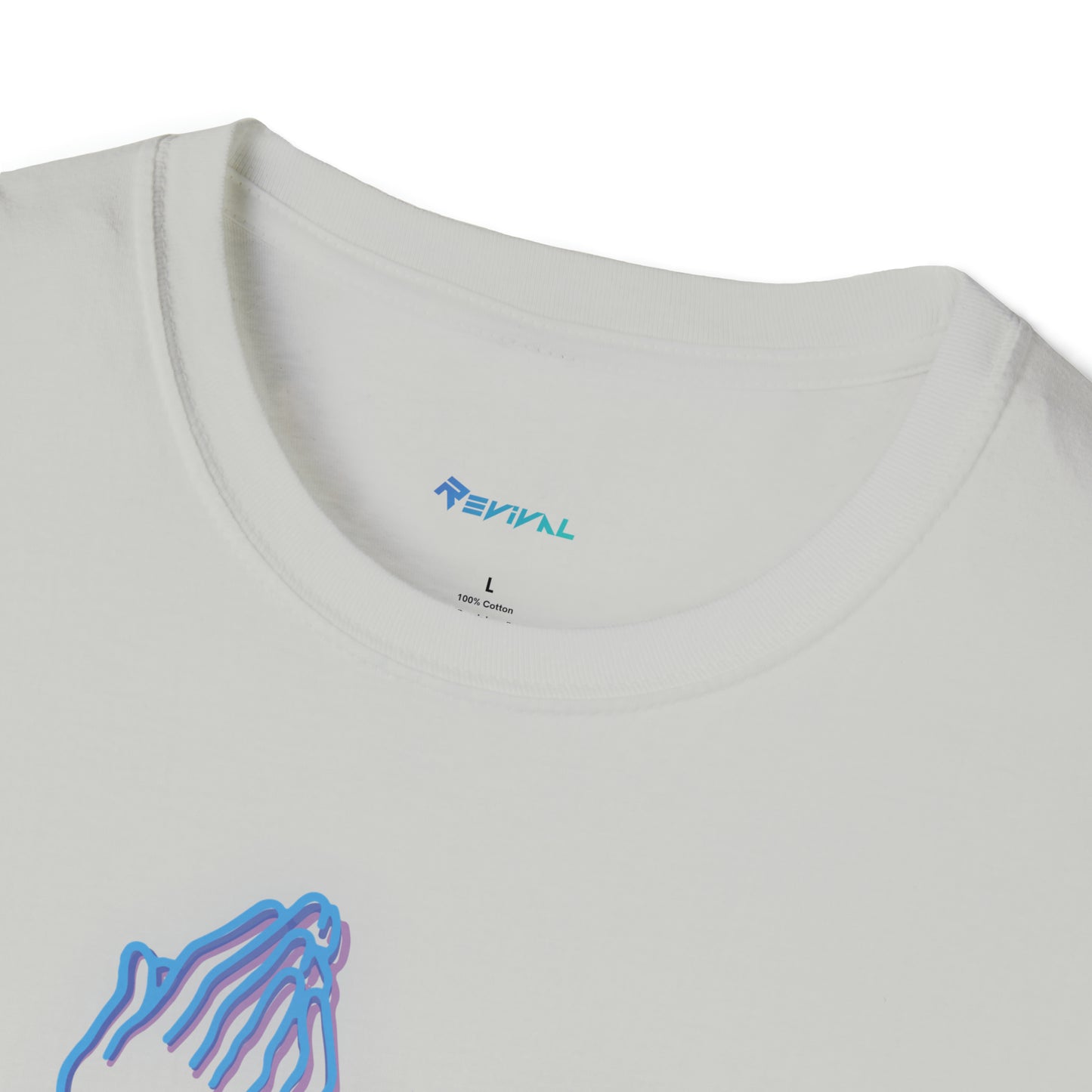 Pray for Revival NEON Blue by Revival Softstyle T-Shirt, Short Sleeved Tee for Men and Women, Gift for Men, Gift for Women