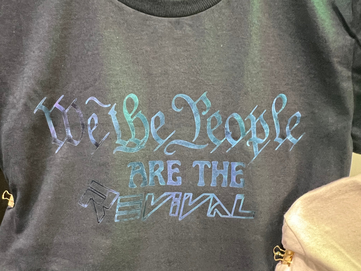 We the people are the revival Blue Chrome Ladies Fitted