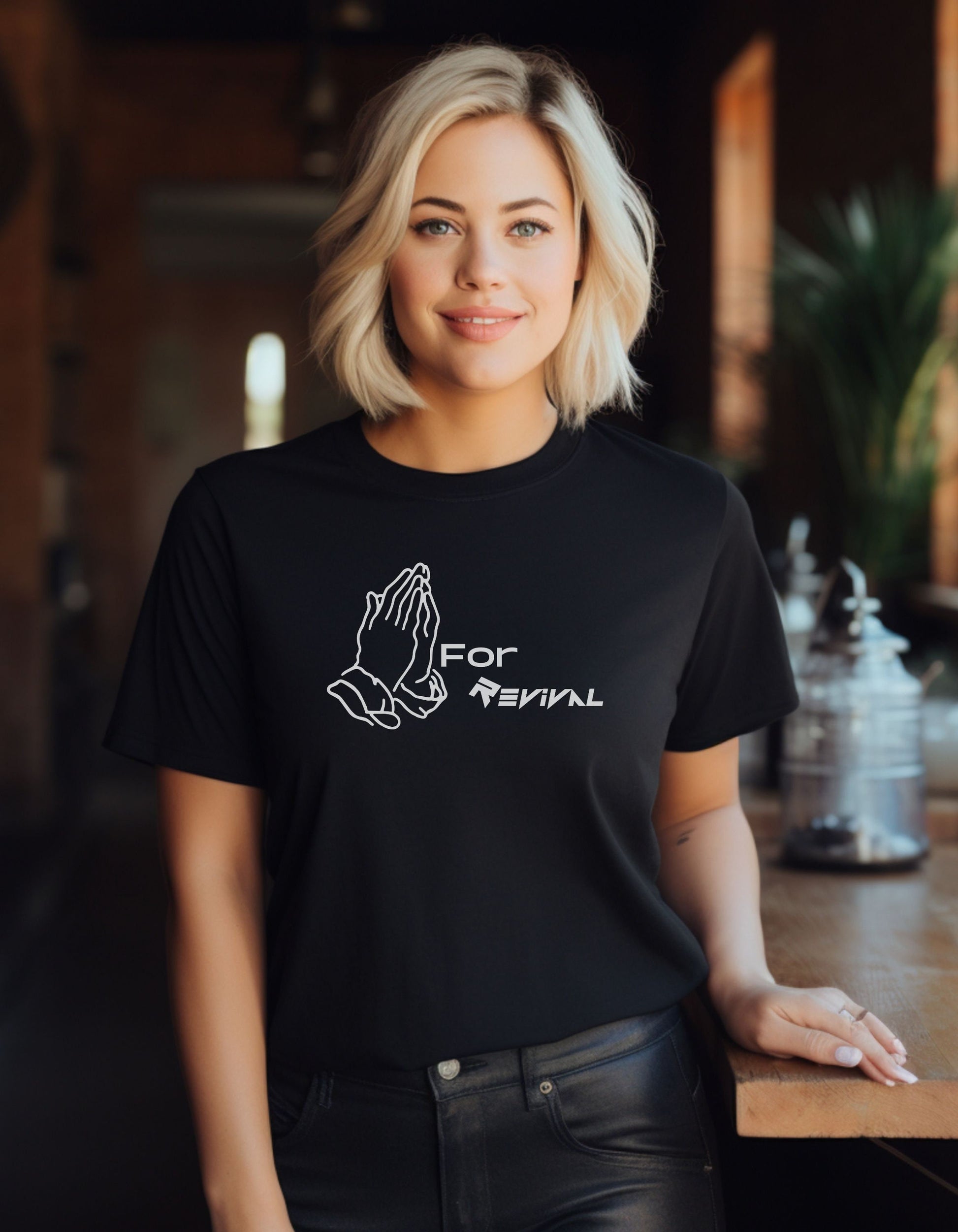 Pray for Revival by Revival Men's and Women's Premium T-Shirt, Short Sleeve Tee, Gift for Men or Women