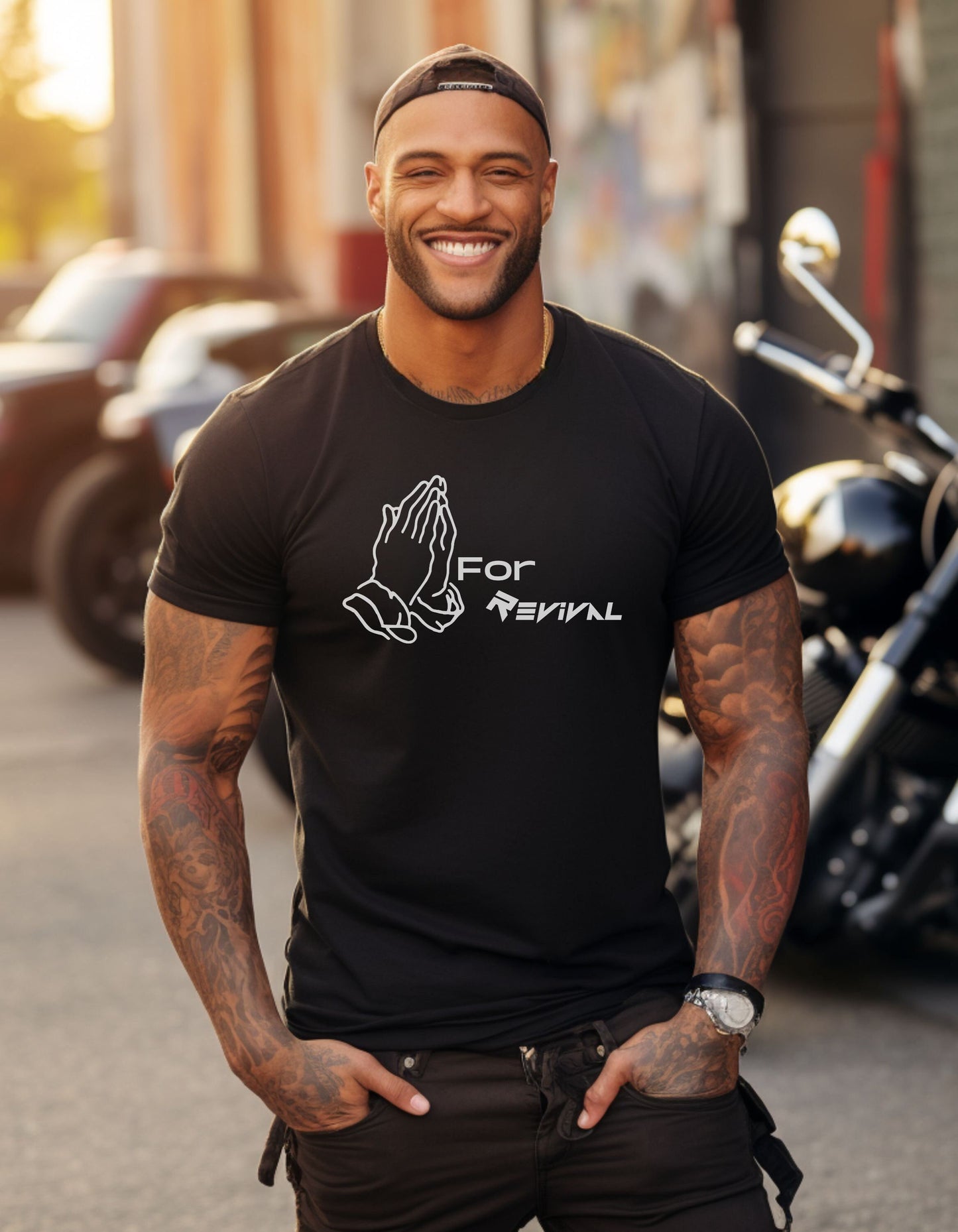 Pray for Revival by Revival Men's and Women's Premium T-Shirt, Short Sleeve Tee, Gift for Men or Women