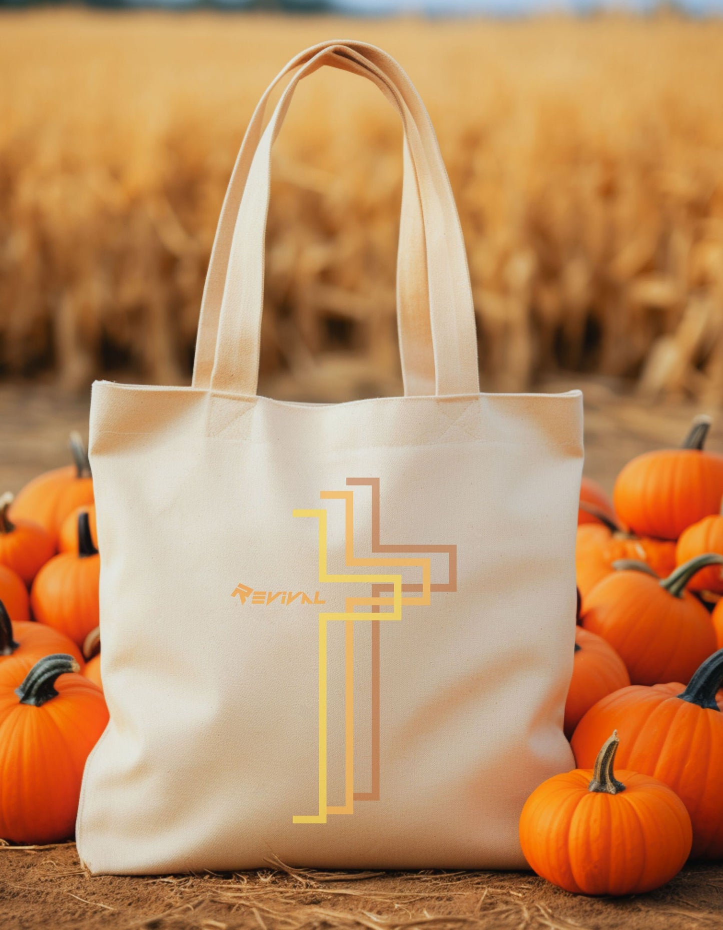 Pumpkin Spice Deluxe by Revival Cotton Canvas Tote Bag, Purse, Luggage, Grocery bag
